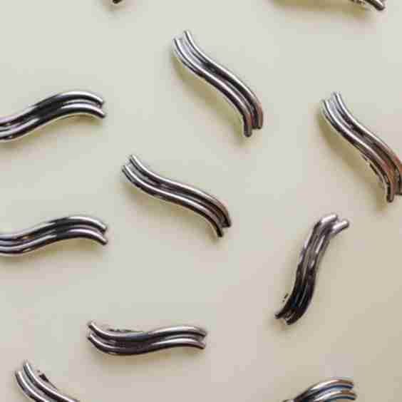 Wavy Silver Barrette