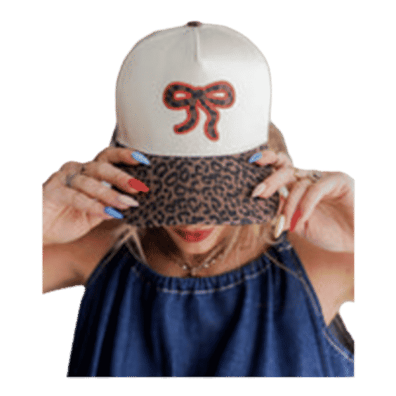 Cheetah Bow Trucker Hat