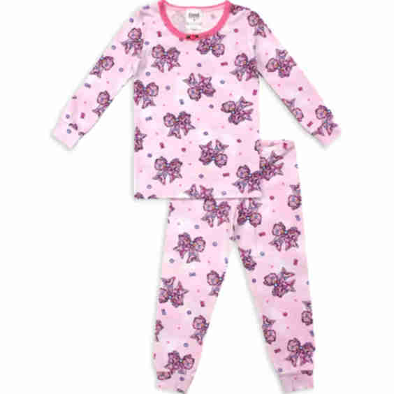 Girls Long Sleeved Printed Pajama Set