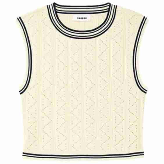 Cropped Sleeveless Sweater