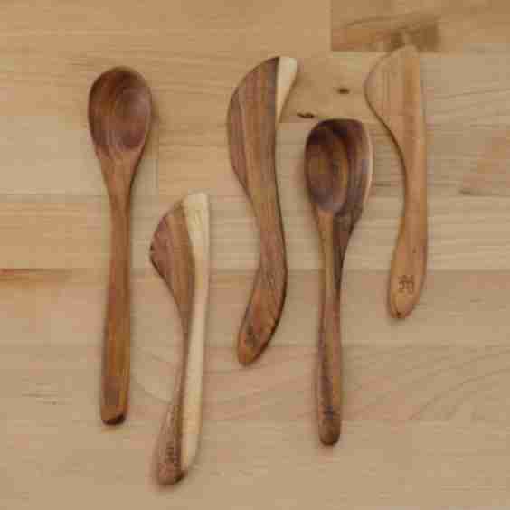 Wooden Spoons And Spreaders Set