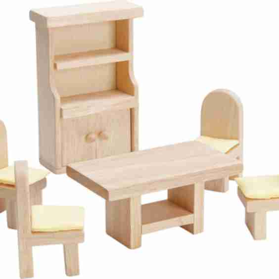 Classic Dollhouse Dining Room Set