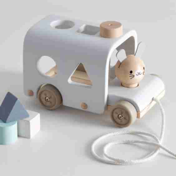 Plan Toys x PBK Bunny Sorting Bus