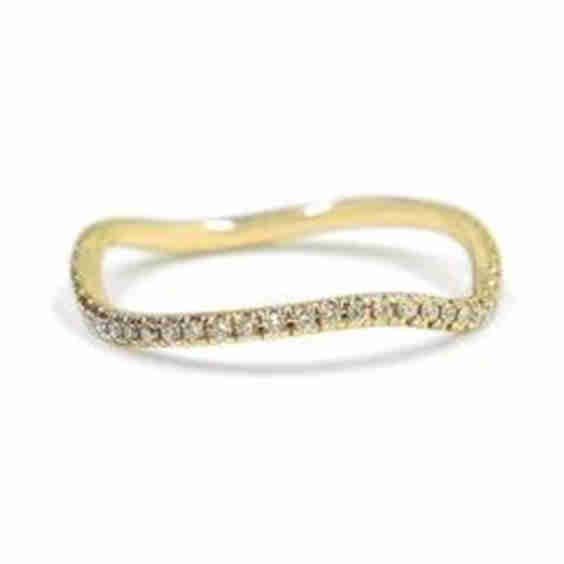 Wave Ring White Diamonds