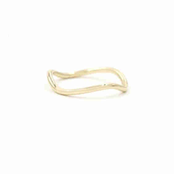 Solid Gold Wave Ring