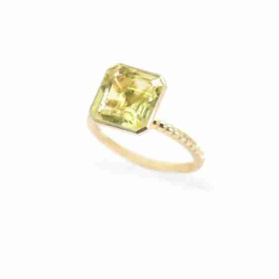 Lemon Drop Asscher Cut Jollie Ring