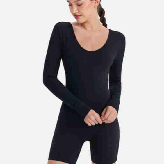 U Back Long Sleeve Bodysuit