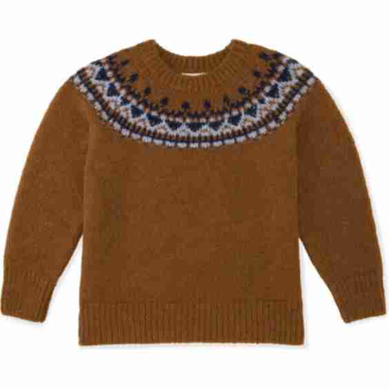 Alpaca Fair Isle Raglan Sleeve Sweater