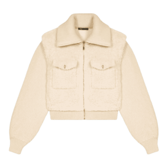 Bello Faux Fur And Knit Jacket
