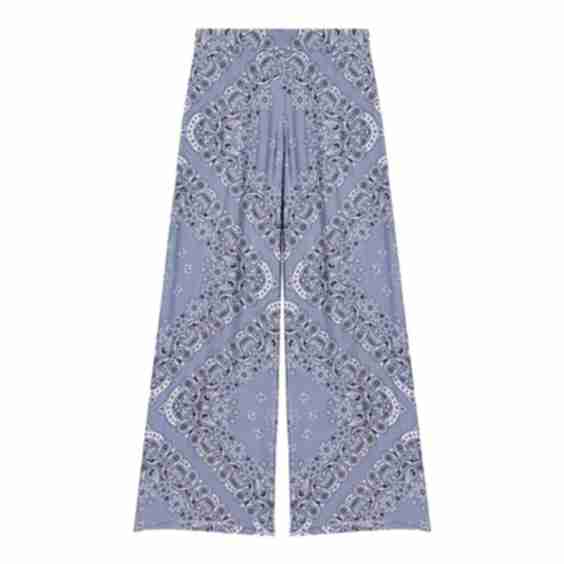 Flowing Patterned Bandana Print Pants