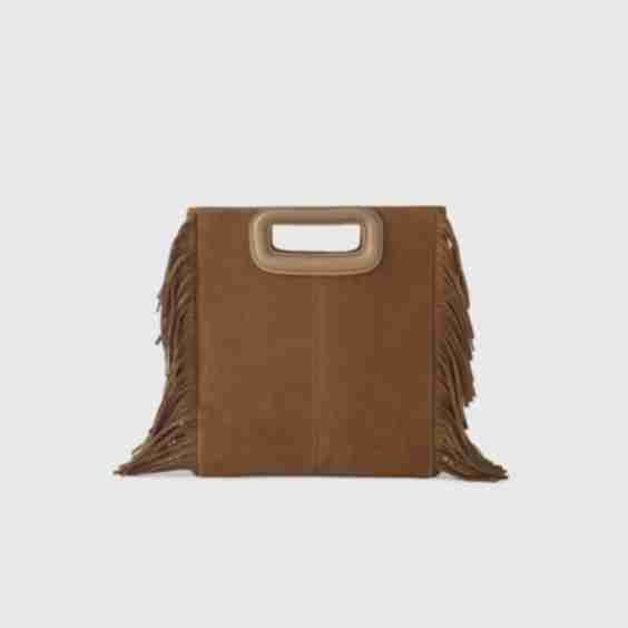Suede Fringed Tote Bag