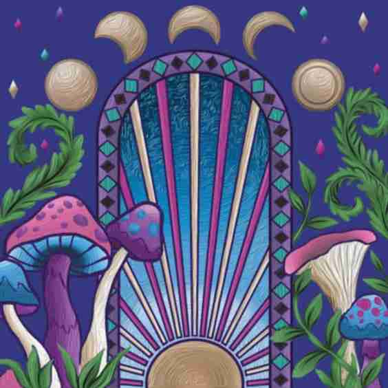 11" x 11" Mushroom Canvas Painting Kit