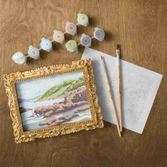 Beach Paint-by-Number Framed Mini Kit