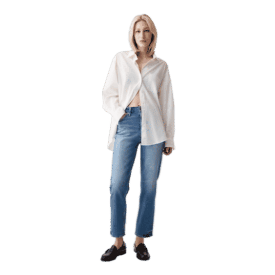 High Rise Cheeky Straight Jeans