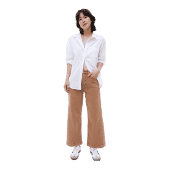 High Stride Wide-Leg Ankle Jeans 