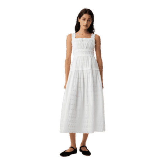 GAP × DÔEN Eyelet Midi Dress