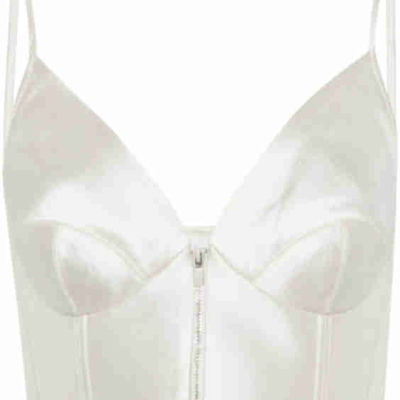 Zip-Up Bralette Top
