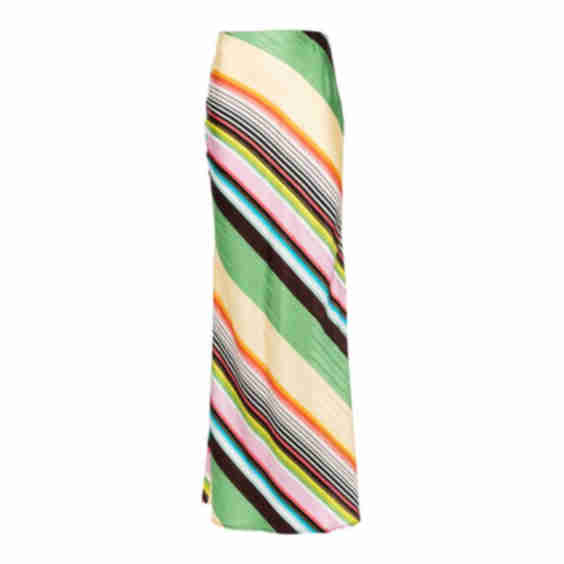 Casette striped satin-jacquard maxi skirt