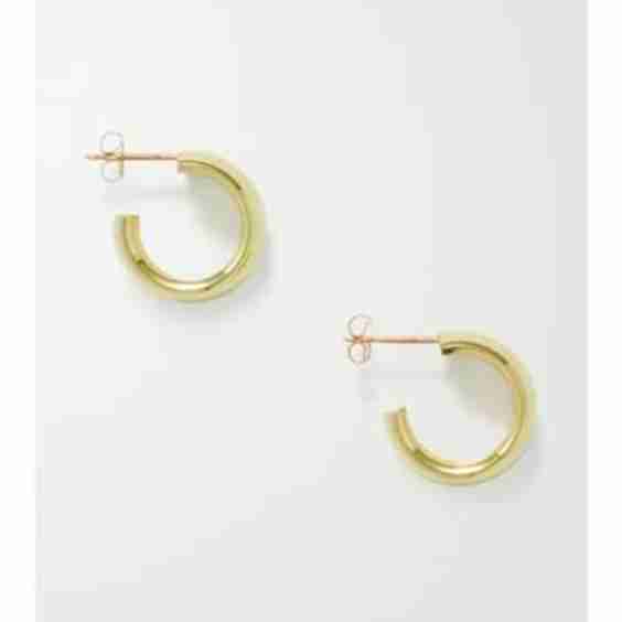 + Net Sustain Luna Gold-Plated Hoop Earrings