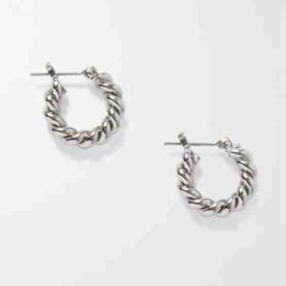 Silver-Tone Hoop Earrings