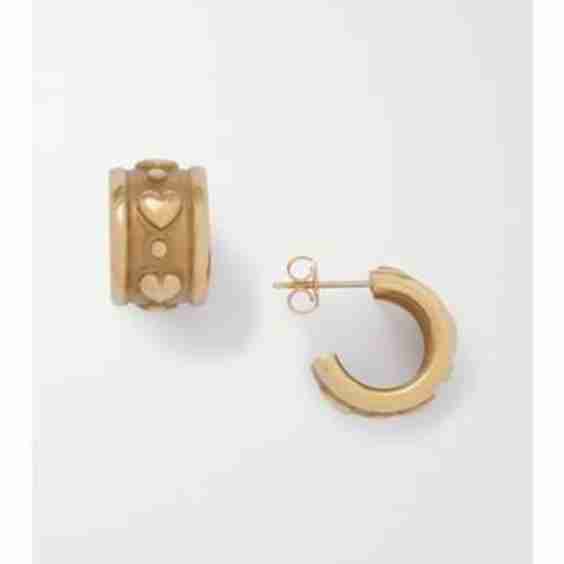 Bellina Recycled Gold-Tone Hoop Earrings