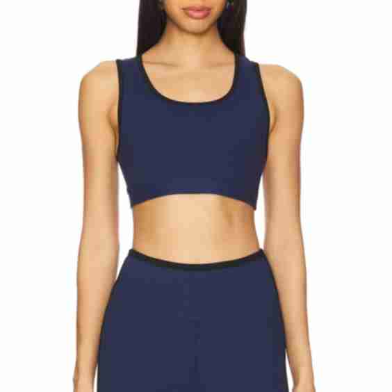 Ribbed Two Tone Gym Bra