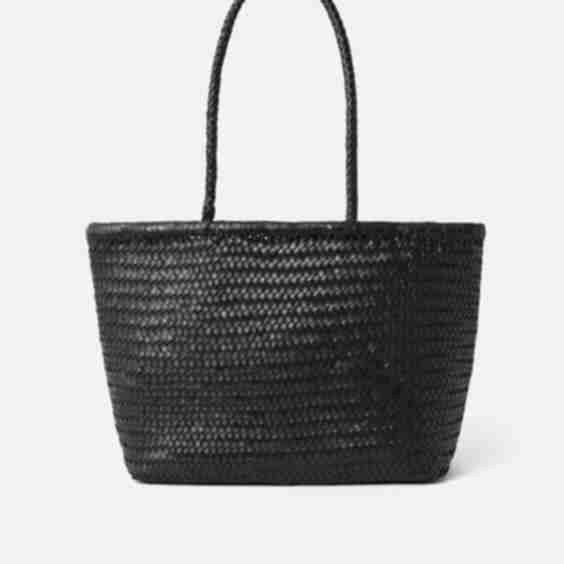 Woven Leather Tote Bag