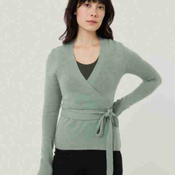 Ribbed Wrap Cardigan