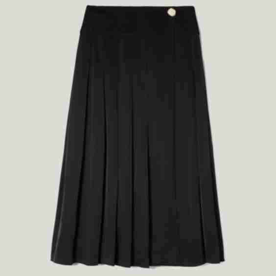 Pleated Midi Skirt