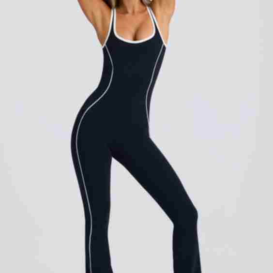 Soft Active Open Back Jumpsuit