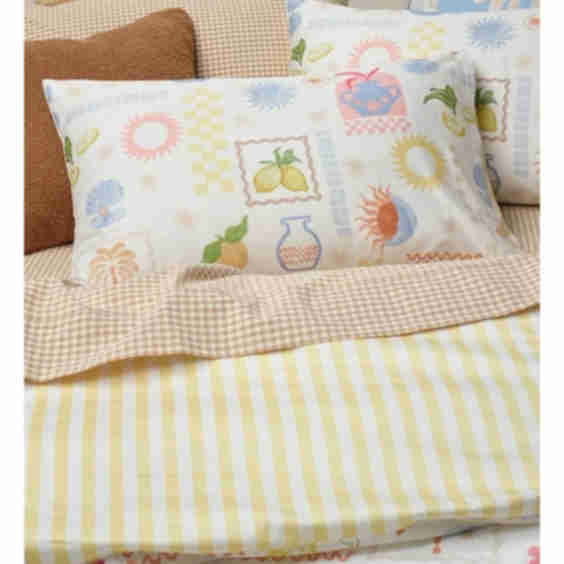 Celestial Summer Icon Cotton Sateen Quilt Cover Set in Cloud