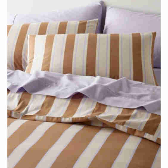 Auburn Cotton Quilt Cover Set in Caramel