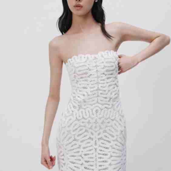 Elise Crochet Midi-Dress