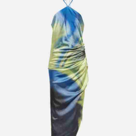 Hansel Printed Halterneck Midi Dress