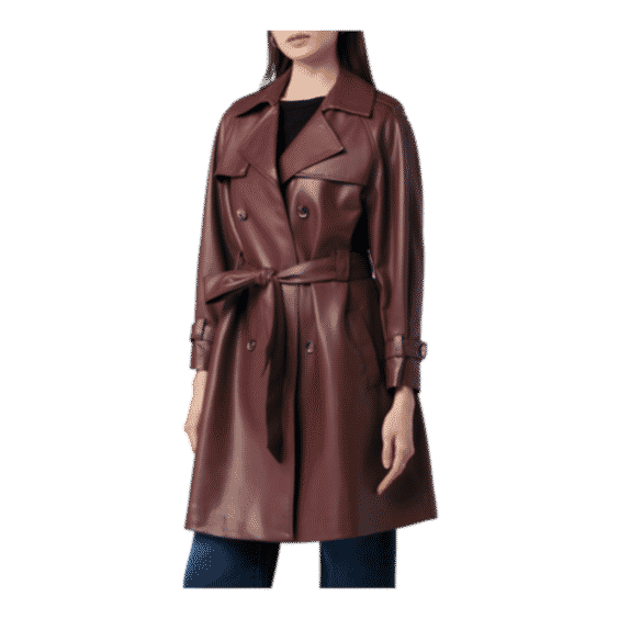 Eliza Vegan Leather Trench