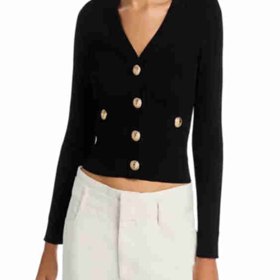 V-neck Snap Closures Cardigan