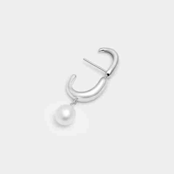 Hope Huggie Earrings With Pearl