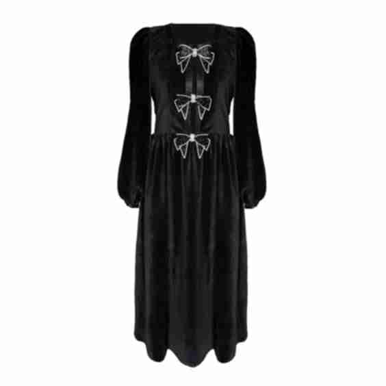 Velvet Bow Party Dress