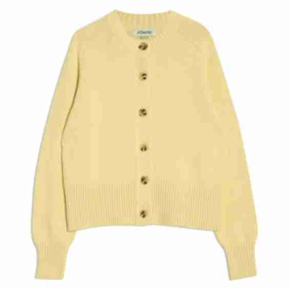 Butter Yellow Crew Cardigan