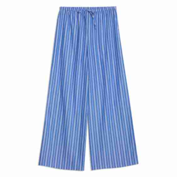 Stripe Cotton Drawstring Trouser