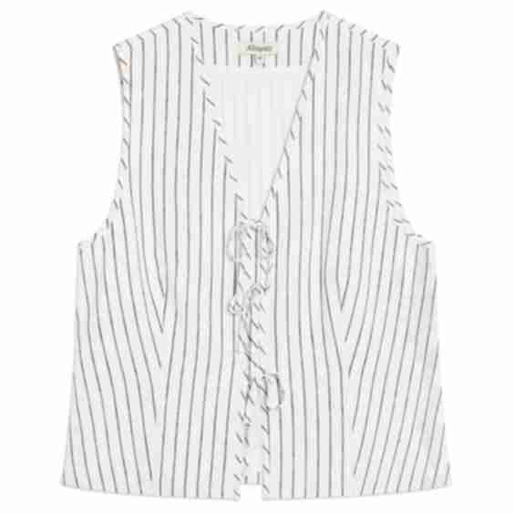 Stripe Linen Waistcoat