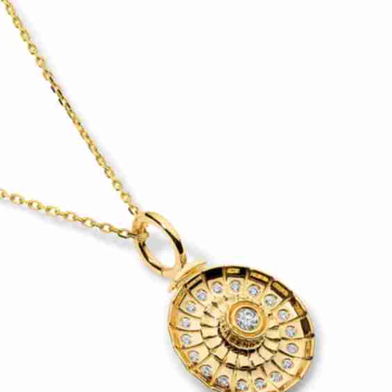 Metropolis 18K Yellow Gold Diamond Spin Neclace