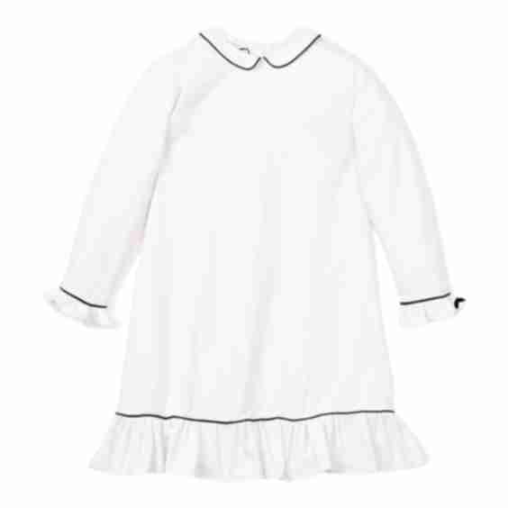 Sophia Nightgown with Colored Piping