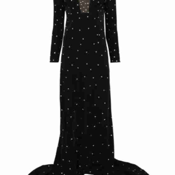 Crystal-Embellished Maxi Dress