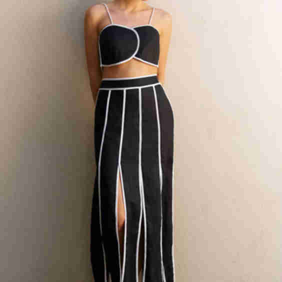 Cetina Linen Maxi Skirt