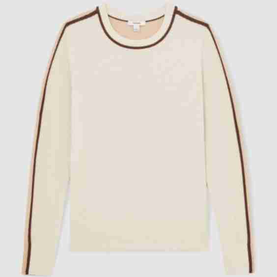 Wool-Blend Colour-Block Jumper With Cashmere