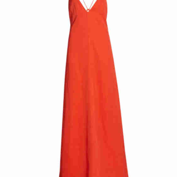 Josephine Linen-Blend A-Line Gown