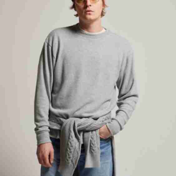 Elio Heather Brushed Fine Sweater Tee