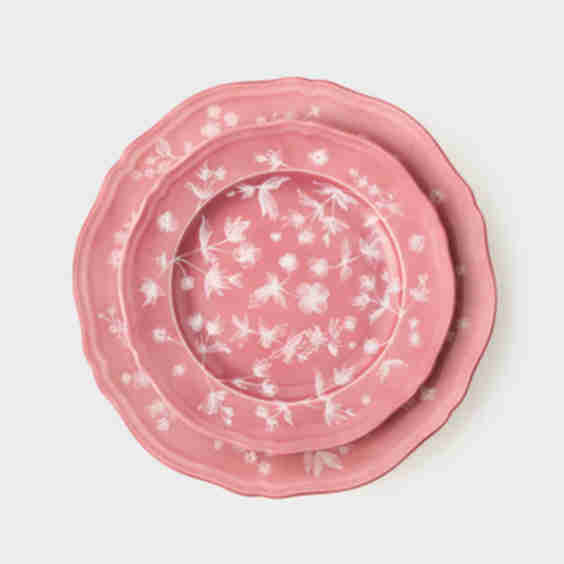 Ginori x Cabana Floral Dessert Plate in Pink