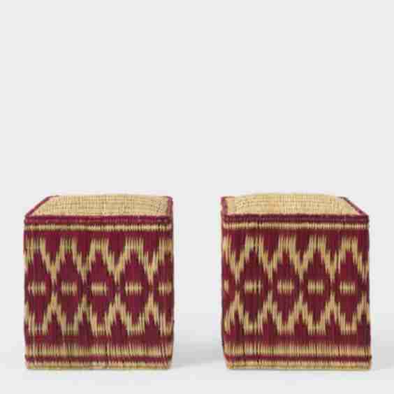Wicker Stools (Set of 2)